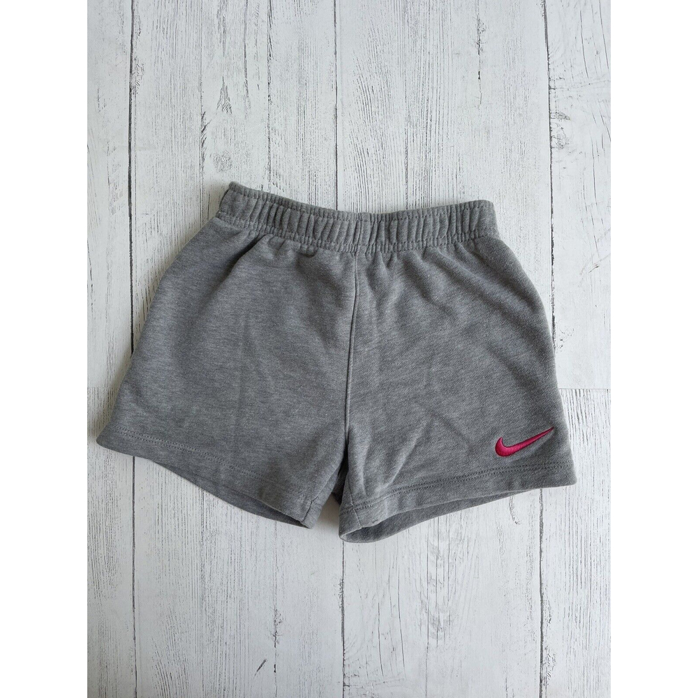Little Girls Nike Soft Cotton Gray Shorts Size M 6